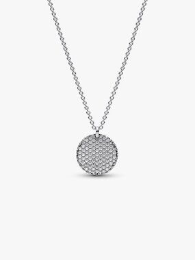 Pandora FINAL SALE - Timeless Pav?? Round Pendant Necklace